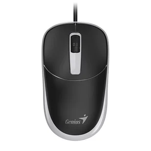 Mysz przewodowa, Genius DX-123, czarno-szara, optyczna, 1200DPI - Myszki - miniaturka - grafika 1