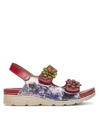 Sandały damskie - Laura Vita Sandały Dorry 16 Czerwony - miniaturka - grafika 1