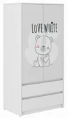 Szafy i szafki dla dzieci - Szafa dziecięca B-9 BIAŁY MISIU - miniaturka - grafika 1