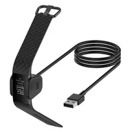 Akcesoria do smartwatchy - Ładowarka Z Klipsem Kabel Do Fitbit Charge 3 / 4 Czarna - miniaturka - grafika 1