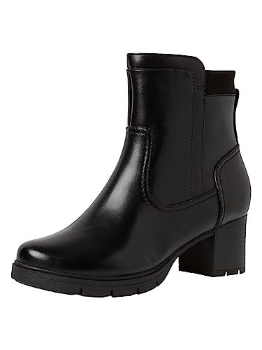 Jana Damskie Softline 8-25360-41 wygodne uniwersalne buty klasyczne buty na co dzień botki, czarny, 36 EU Weit