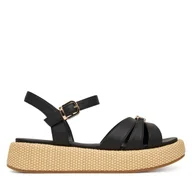 Buty dla dziewczynek - Sandały Tommy Hilfiger T3A2-34293-0326 Czarny - miniaturka - grafika 1