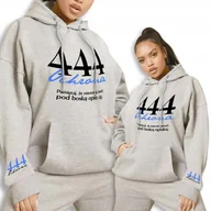 Bluzy damskie - Bluza Szara Damska Kangurek Prezent 444 Ochrona L - miniaturka - grafika 1