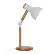 Lampy stojące - Regulowana lampka biurkowa Balbo T22004B-WH Zumaline biały drewniany - miniaturka - grafika 1