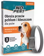 Artykuły przeciw pasożytom - Obroża przeciw Pchłom i Kleszczom NO PEST dla Średnich Psów (50 cm) Wodoodporna Obroża na Kleszcze i Pchły - miniaturka - grafika 1