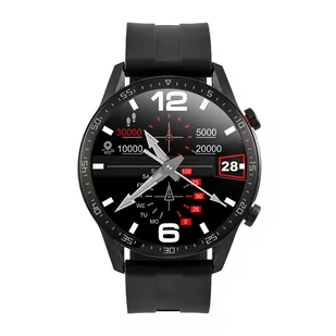 Watchmark WL13 Silikon Czarny - Smartwatch - miniaturka - grafika 1