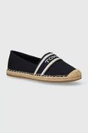 Espadryle damskie - Tommy Hilfiger espadryle MONO WEBBING FLAT ESPADRILLE kolor granatowy FW0FW07917 - miniaturka - grafika 1