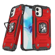 Etui i futerały do telefonów - Wozinsky Ring Armor etui iPhone 14 pancerny pokrowiec uchwyt magnetyczny ring czerwone - miniaturka - grafika 1