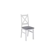 Krzesła - Krzesło Alina Meblomax Biały/Tkanina Szara - miniaturka - grafika 1