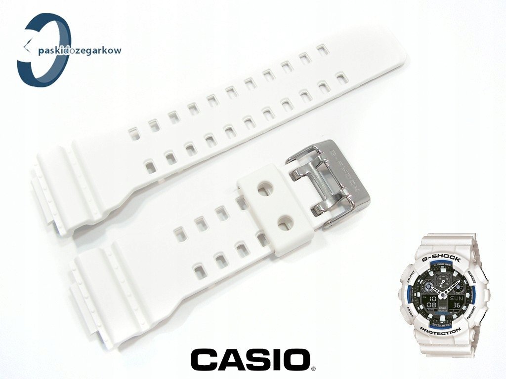 Biały pasek G-Shock GA-100B-7A GA-100B GA-110RG-7A GA-110RG GA-100 GA-110