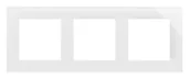 Klawisze i ramki - Kontakt Simon Ramka potrójna Nature Simon 55 - szkło classic białe - miniaturka - grafika 1