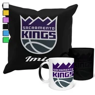 Gadżety dla niej i dla niego - ZESTAW KUBEK MAGICZNY + POSZEWKA Z PODUSZKĄ- NBA SACRAMENTO KINGS + IMIĘ - miniaturka - grafika 1