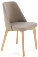 Krzesła - Beżowe kubełkowe krzesło tapicerowane dąb sonoma E3-M20 - miniaturka - grafika 1