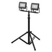 Oprawy, klosze i abażury - Reflektor podwójny 2x50W SMD LED 9000lm na statywie 1.8m - miniaturka - grafika 1