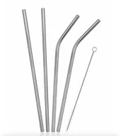 Słomki do napojów - Komplet słomek ECO ze stali nierdzewnej 4+1 - miniaturka - grafika 1