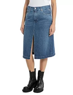 Replay spódnica jeansowa damska midi, 009 Medium Blue, 25W - Spódnice - miniaturka - grafika 1
