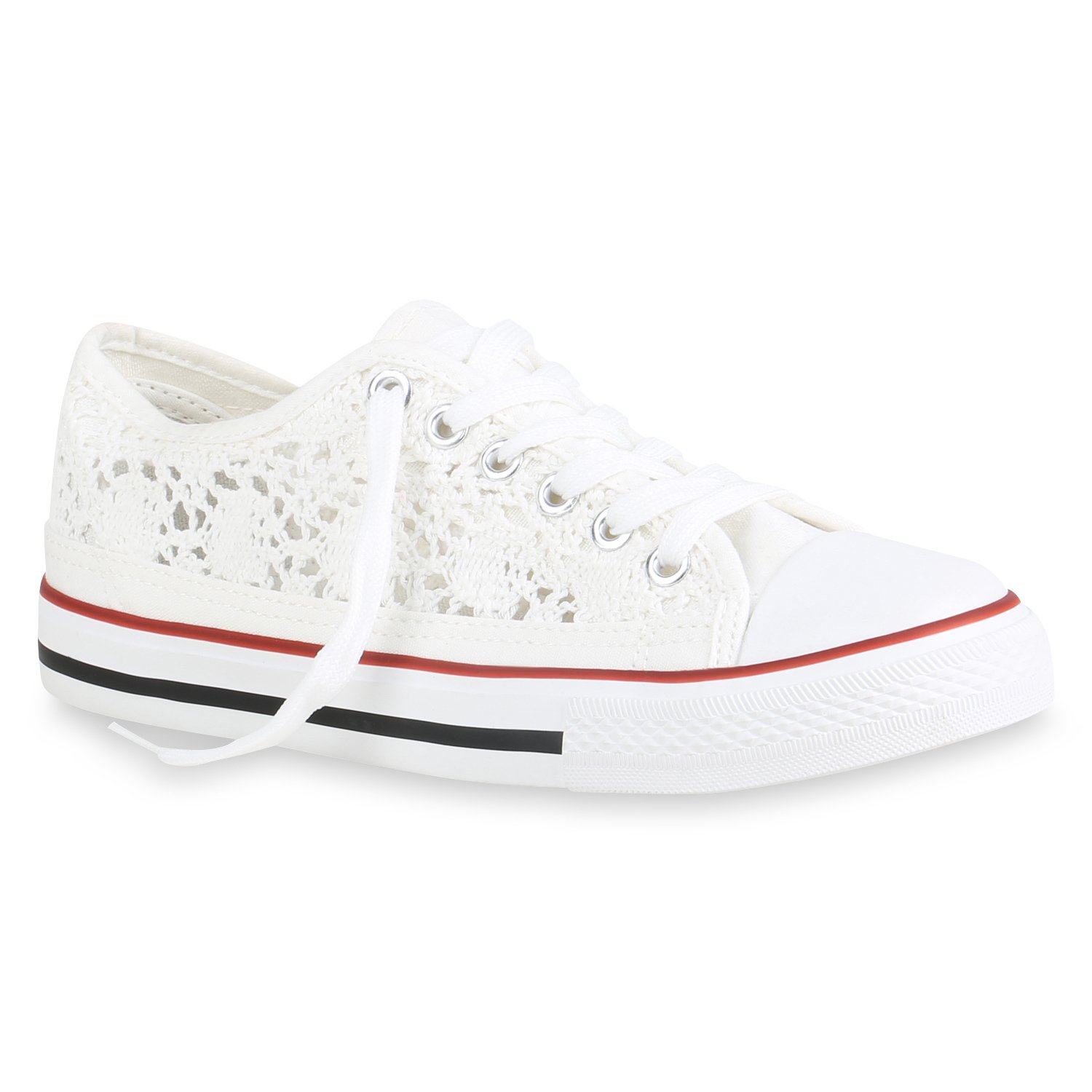 Mytrendshoe Damskie Trampki Niskie Sznurowane Materiałowe Trenerki Sznurowane Buty Casualowe 821033, Kolor: Biały, Rozmiar: 38