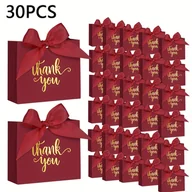 Inne - TEMU 30szt Eleganckie Torby Prezentowe z Napisem "Dziękuję" i Złotą Wstążką - Papierowe Torby o Rozmiarach 4.5x3.9x4.7 cala w Różnych Kolorach na - miniaturka - grafika 1