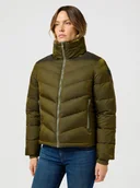 Kurtki damskie - WRANGLER DAMSKA KURTKA ZIMOWA WRANGLER SHORT PUFFER JACKET IVY GREEN 112356502 - Wrangler - miniaturka - grafika 1