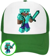 Czapki i chusty sportowe męskie - CZAPKA Z DASZKIEM MINECRAFT DLA DZIECI SIATKA ZIELONA BEJSBOLÓWKA - miniaturka - grafika 1