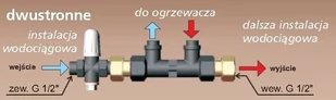 DAFI Przyłącze do ogrzewacza DAFI - Akcesoria do armatury i ceramiki - miniaturka - grafika 1