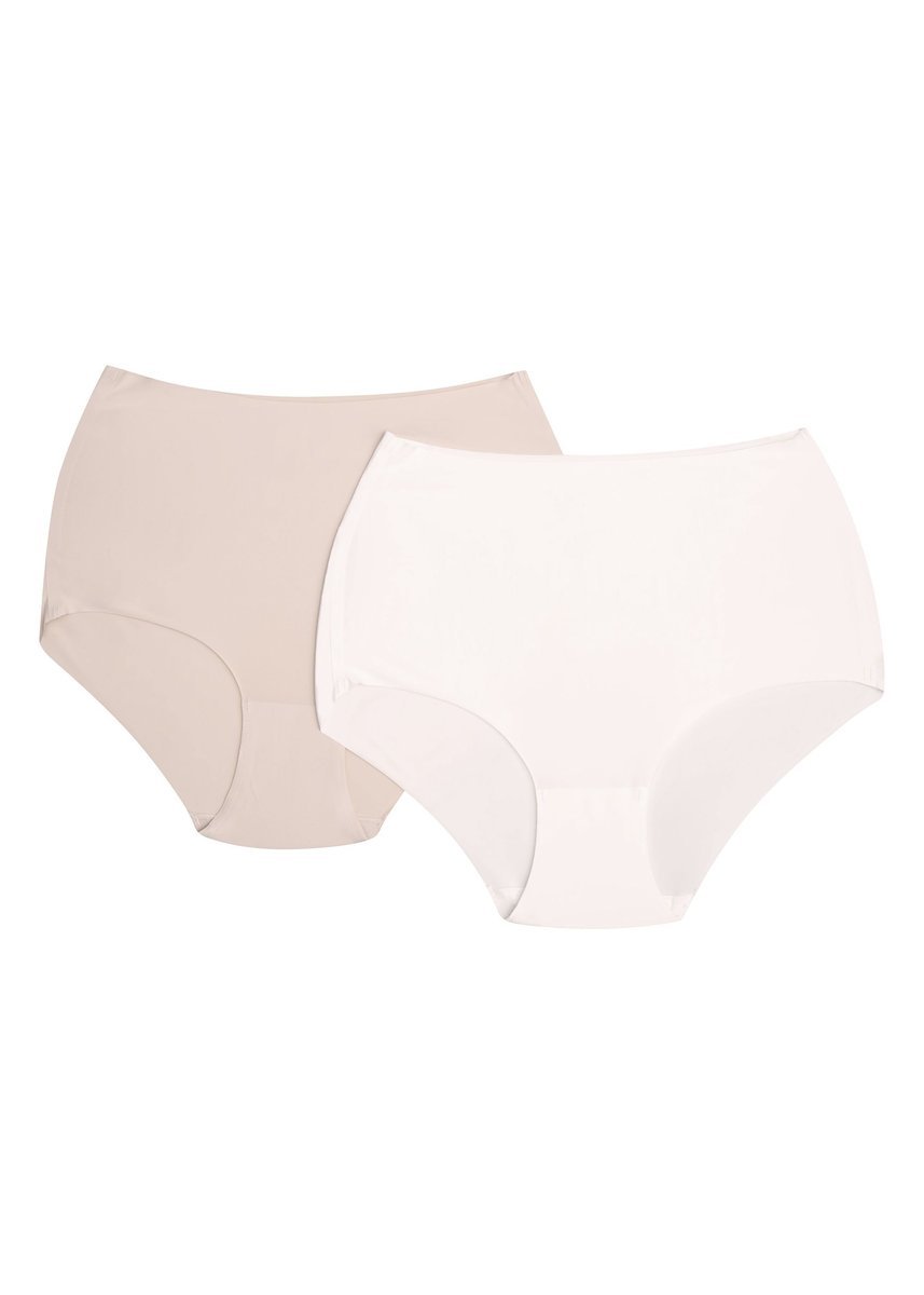 Majtki z wyższym stanem Bump 2-pak Henderson kremowy, beżowy L