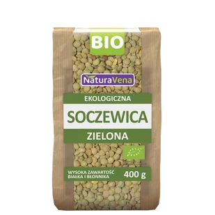 NATURAVENA NATURAVENA EKOLOGICZNA SOCZEWICA ZIELONA 400G Zakupy dla domu i biura! 73796484 - Przyprawy i zioła sypkie - miniaturka - grafika 2