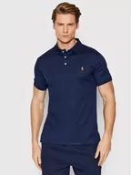 Koszulki męskie - Ralph Lauren Polo Polo 710685514003 Granatowy Slim Fit - miniaturka - grafika 1