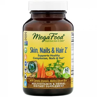 MegaFood Skin Nails &amp; Hair 2 60 tab. - Suplementy naturalne - miniaturka - grafika 1