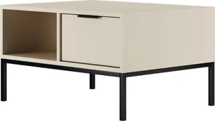 Stolik kawowy AUSTIN 80x60 kaszmir/czarny - Ławy i stoliki kawowe - miniaturka - grafika 1