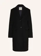 Płaszcze damskie - Calvin Klein Płaszcz Wełniany schwarz - miniaturka - grafika 1
