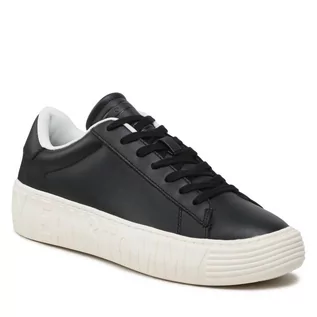 Półbuty męskie - Sneakersy Tommy Jeans Tjm Leather Outsole EM0EM01213 Black BDS - grafika 1