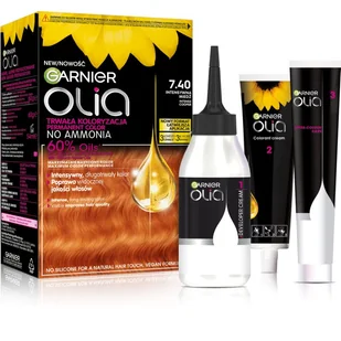 GARNIER OLIA TRWAŁA FARBA DO WŁOSÓW BEZ AMONIAKU 7.40 INTENSYWNA MIEDŹ - Farby do włosów i szampony koloryzujące - miniaturka - grafika 1