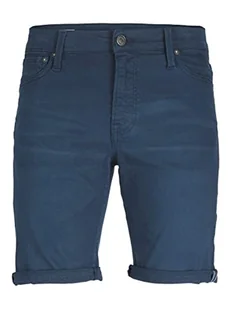 JACK & JONES Męskie szorty dżinsowe z dzianiny Jjicon AMA Sn, granatowy blezer, L - Spodenki damskie - miniaturka - grafika 1