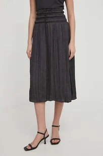 Pepe Jeans spódnica kolor szary midi rozkloszowana - Spódnice - miniaturka - grafika 1