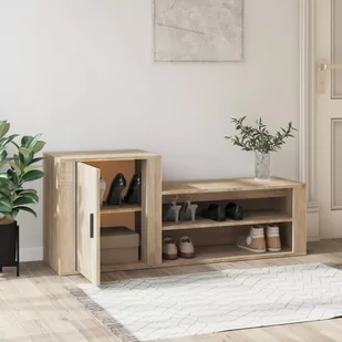 Szafka na buty, dąb sonoma, 130x35x54 cm - Szafki na buty - miniaturka - grafika 4