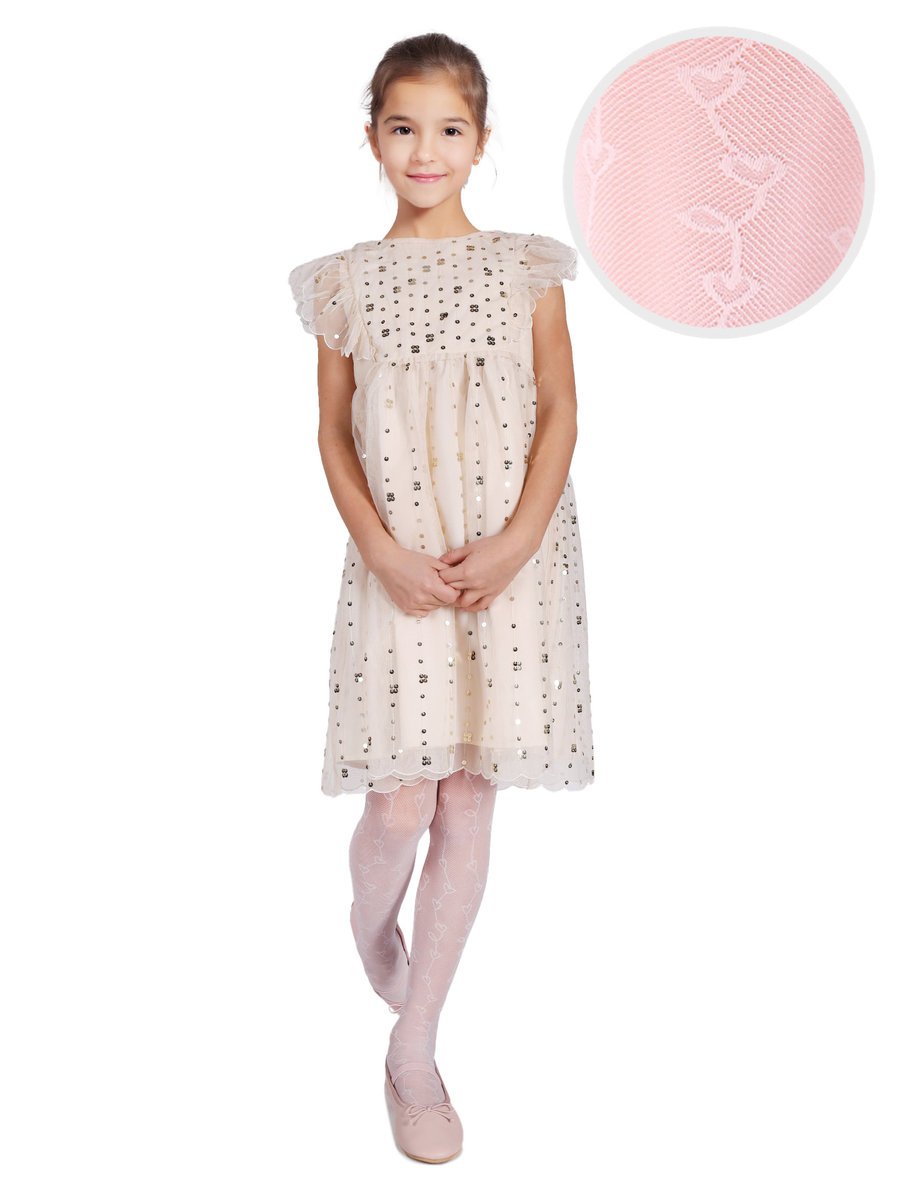 Rajstopy mikrofibra dziewczęce dziecięce 40 DEN jasnoróżowe 104-110 MYWAY