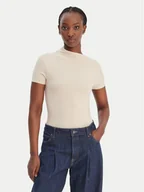 Bluzki damskie - Guess Bluzka W6RP16 KD012 Beżowy Regular Fit - miniaturka - grafika 1