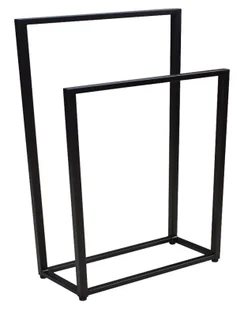 Czarny stojący wieszak na ręczniki 75 cm T9-G99 - Wieszaki łazienkowe Czarny stojący wieszak na ręczniki 75 cm T9-G99 - Wieszaki łazienkowe - miniaturka - grafika 1