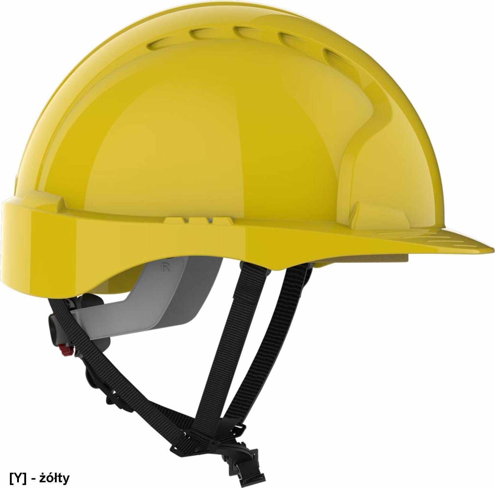 JSP KAS-EVO3LINE - Hełm EVO3LINE mikro daszek ochrona przed napięciem do 1000 V 6-punktowa więźba - żółty