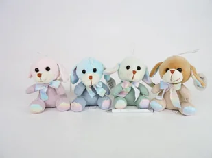 Sun-day Pluszak Pies 15cm Sa z Kokarda Siedzacy - Maskotki i pluszaki - miniaturka - grafika 1