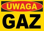 Akcesoria BHP - Bto-12 - Znak Tablica Budowlana - Uwaga Gaz - miniaturka - grafika 1
