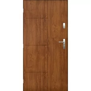Drzwi zewnętrzne Cypr 80 cm prawe złoty dąb - Drzwi zewnętrzne - miniaturka - grafika 1