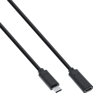 Kabel USB InLine USB-C - USB-C 0.5 m Czarny 35776 - Kable USB - miniaturka - grafika 1