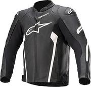 Odzież motocyklowa - Alpinestars Faster V2 skórzana kurtka czarna/biała - miniaturka - grafika 1
