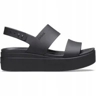 Sandały damskie - Crocs sandały damskie Brooklyn Low Wedge - miniaturka - grafika 1
