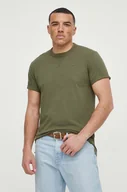 Koszulki męskie - G-Star Raw t-shirt bawełniany męski kolor zielony gładki - miniaturka - grafika 1