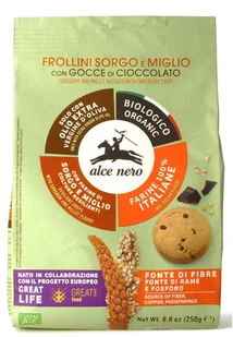 Lumarko Ciastka Z Sorgo I Prosa Z Dodatkiem Czekolady I Oliwy Z Oliwek Extra Virgin (14,5 %) Bio 250 G ! - Ciastka - miniaturka - grafika 1