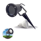 Lampy ogrodowe - ZESTAW Lampa ogrodowa PORTO + żarówka GU10 3W premium ZIMNA - miniaturka - grafika 1
