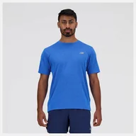 Koszulki męskie - t-shirt sport uomo new balance mt41253 bia - miniaturka - grafika 1